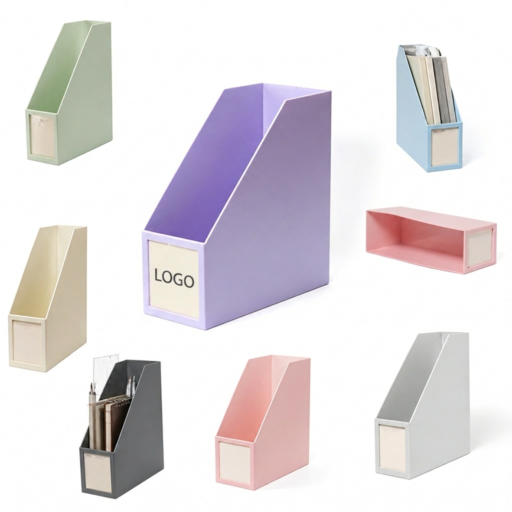 Desktop Magazine File Holder with Identification Label Window