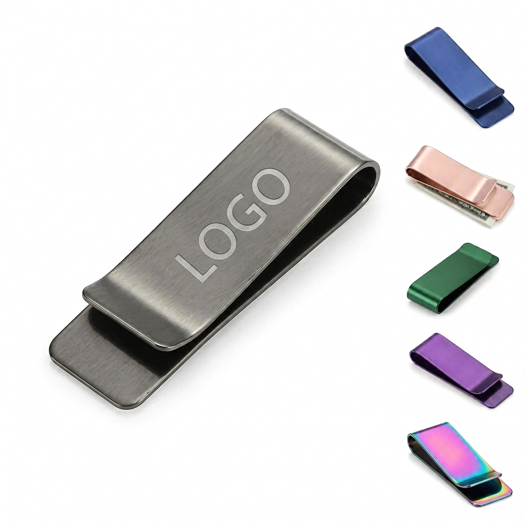 Slim Metal Money Clip - Minimalist Cash Holder
