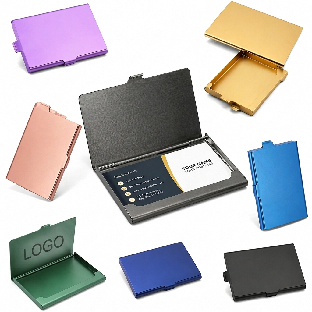Aluminum Business Card Holder with Smudge-Resistant Matte Finish