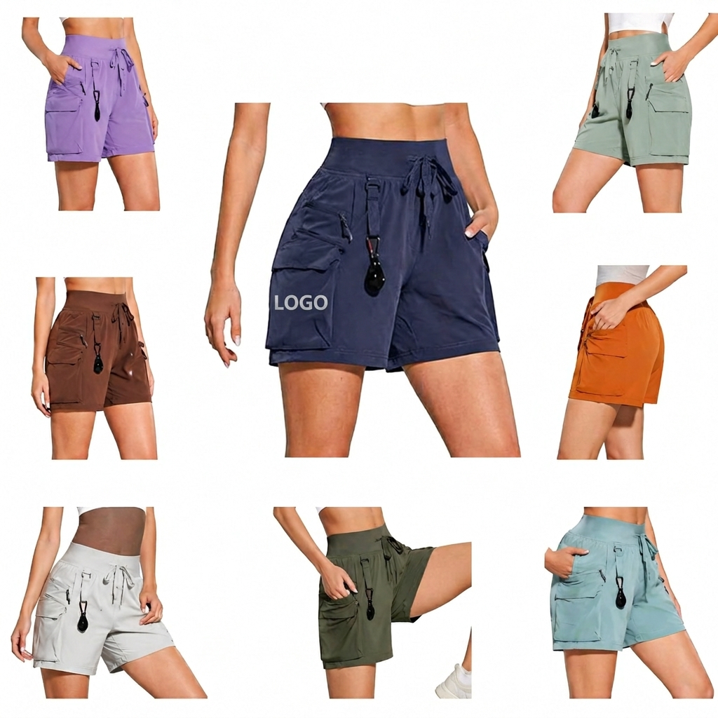 Lightweight Quick-Drying Performance Cargo Shorts for Women