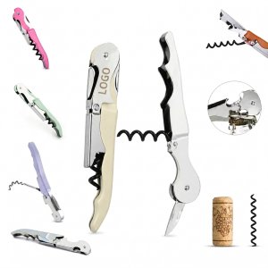 Multi-Functional Stainless Steel Waiter's Corkscrew with Integrated Foil Cutter