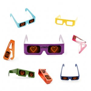 Rainbow Heart Diffraction Paper Glasses
