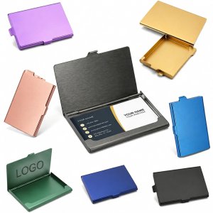 Aluminum Business Card Holder with Smudge-Resistant Matte Finish