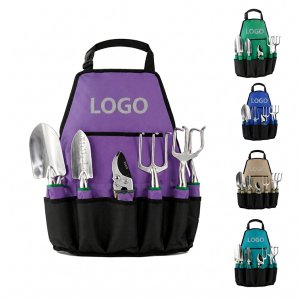 Heavy-Duty Multi-Pocket Utility Garden Apron with Adjustable Quick-Release Buckle