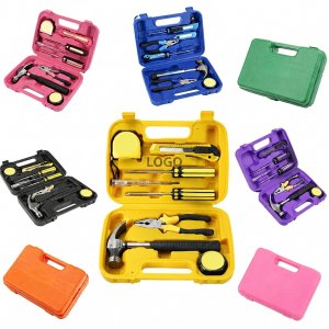 Vibrant 9-Piece Essential Household Tool Kit with Protective Carry Case