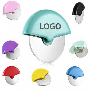 Circular Palm-Grip Pizza Cutter with Protective Blade Guard