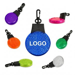 High-Visibility Prismatic Safety Reflector with Swivel Hook