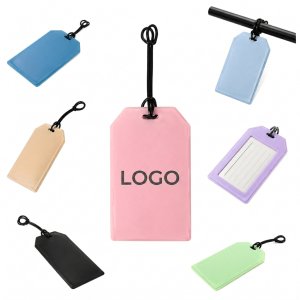Durable Flexible PVC Luggage ID Tags with Clear Window and Secure Loop
