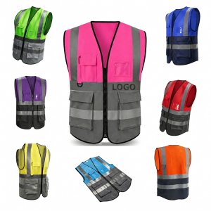 High-Visibility Multi-Pocket Reflective Security Vest